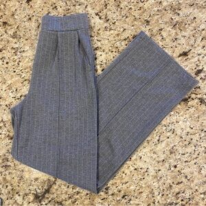 H&M Gray Pinstripe Knit Trousers Pants